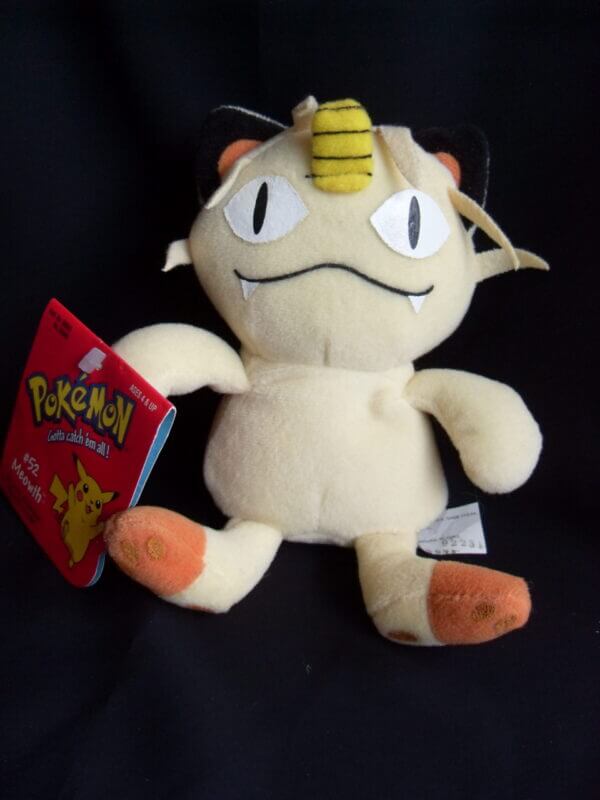 1999 Pokemon plush toy Meowth.