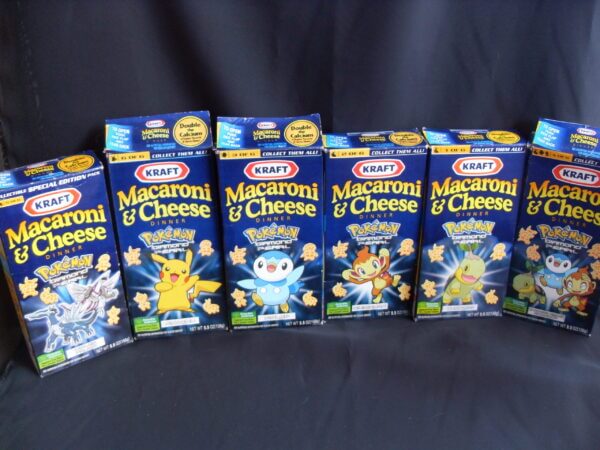 Pokemon themed Kraft Macaroni & Cheese boxes.