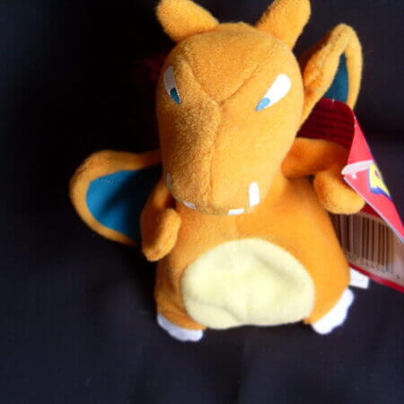 1999 Pokemon Treat Keepers Charizard plush toy.