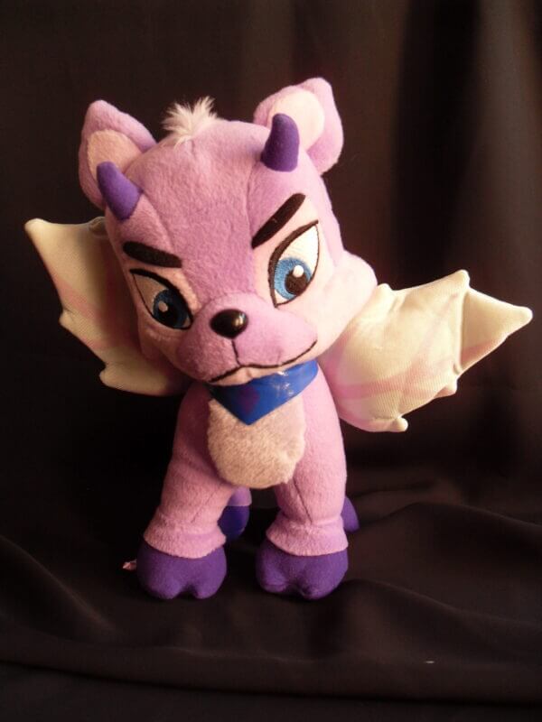 2004 Neopets Talking Faerie Ixi plush toy, front view.