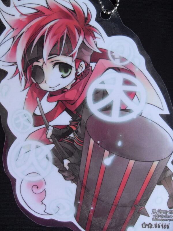 D. Gray-man - Lavi keychain charm as illustrated by Rayca, front view.