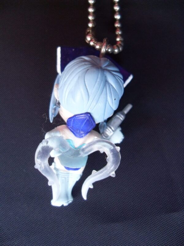 Karina Lyle as Blue Rose - Tiger & Bunny Tag Swing keychain charm, back view.