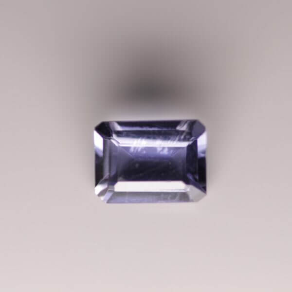 Iolite 8x6mm octagon, front view.