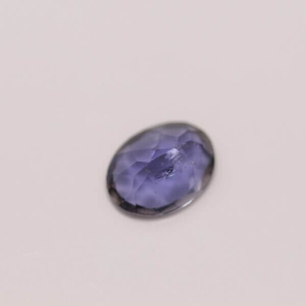 Iolite 8x6mm oval, side view.