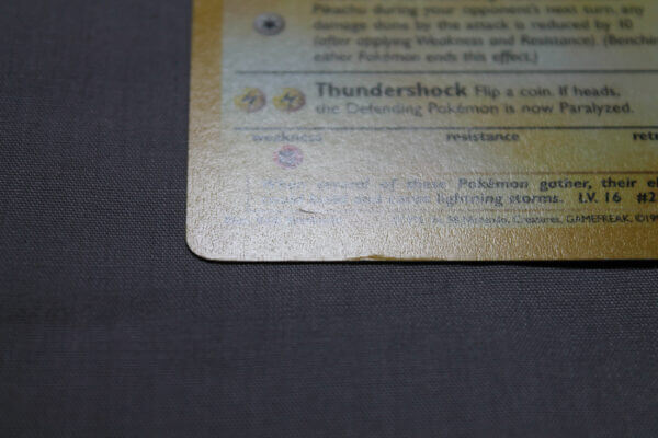 Pikachu (1), the WOTC Black Star promo card, detail shot (4/6).