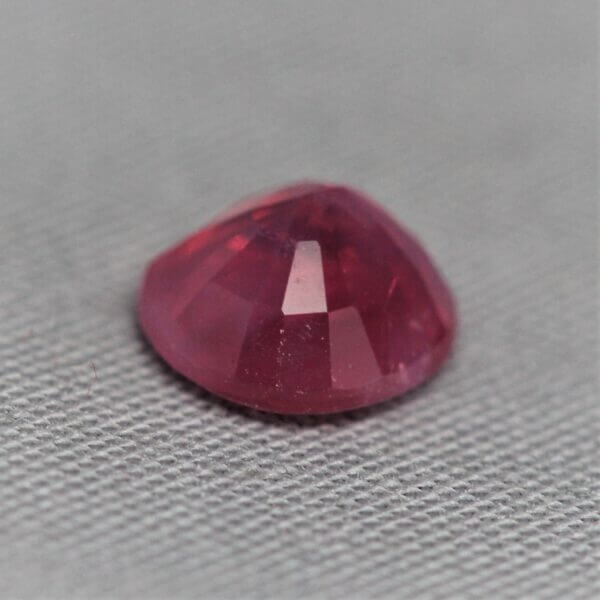 Mahenge Spinel, 6mm rounded square cut, back view.