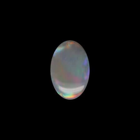 Coober Pedy Opal, 7x5mm oval cabochon, white.
