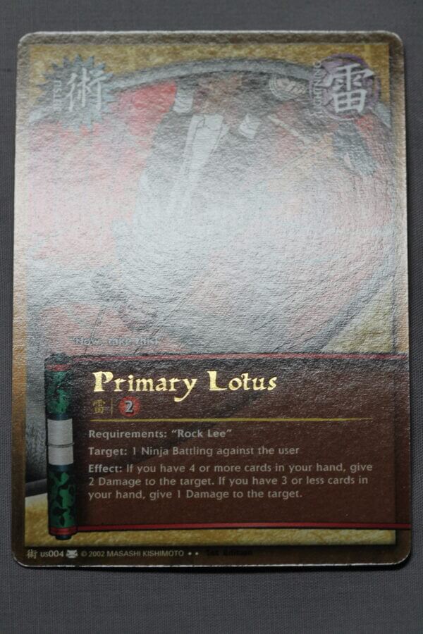 Primary Lotus (US004), the 1st ed Eternal Rivalry card, front view.