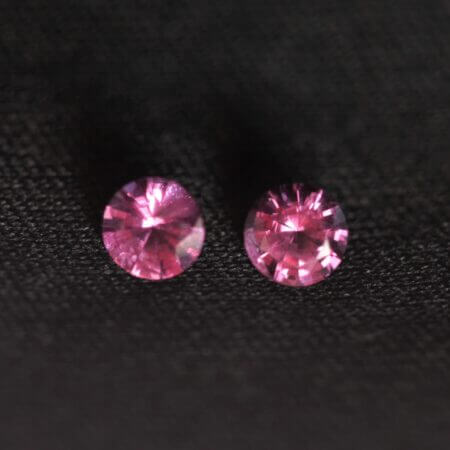 Sapphire: 3.5mm Round, Pink Matched Pair