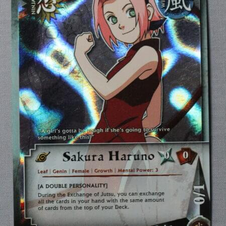 Sakura Haruno (US006), the 1st ed Eternal Rivalry card, front view.